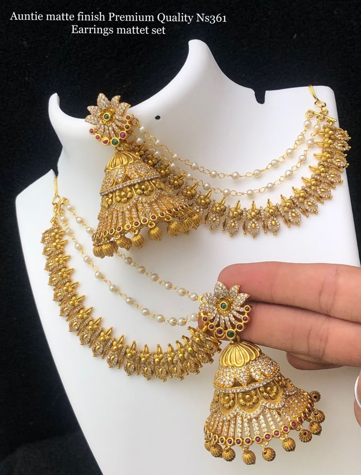 Jhumka With Mattal Shine Diamond
